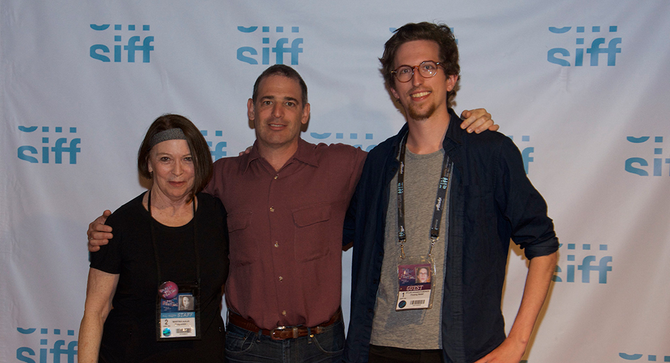 From left to right: SIFF Programmer Maryna Ajaja, Director David Novack, and Associate Producer Dylan Hansen-Fliedner