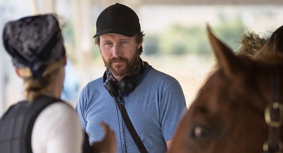 Andrew Haigh on set of Lean on Pete