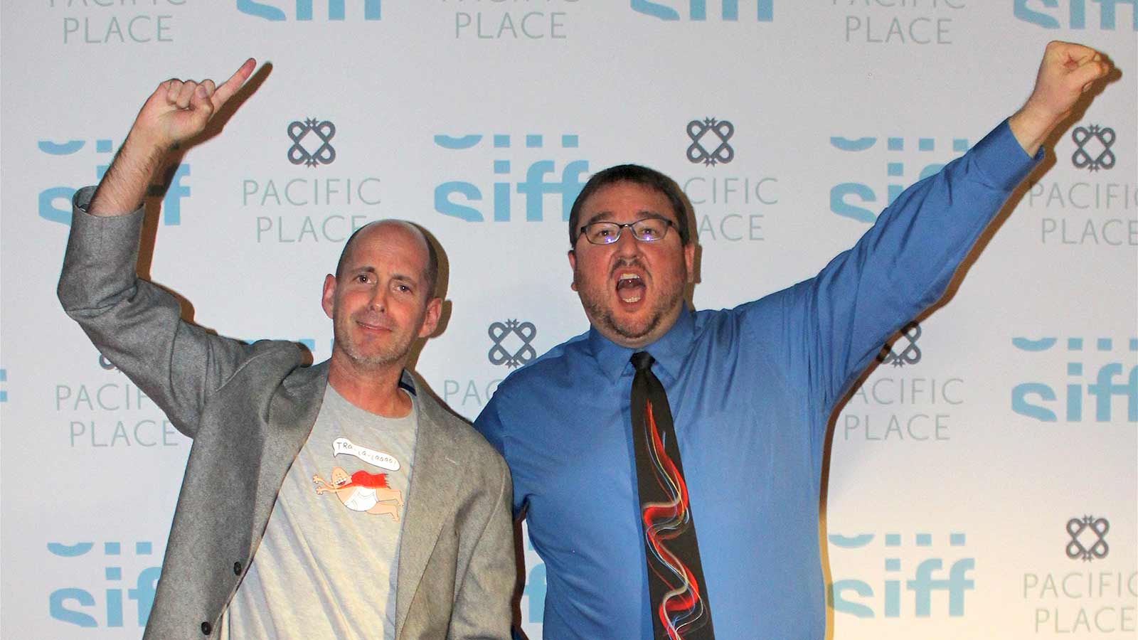 Director David Soren with SIFF Programmer Dustin Kaspar at SIFF 2017