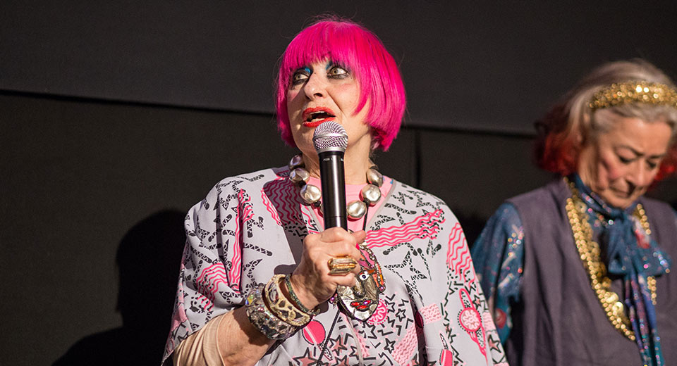 Zandra Rhodes at the Q&A 