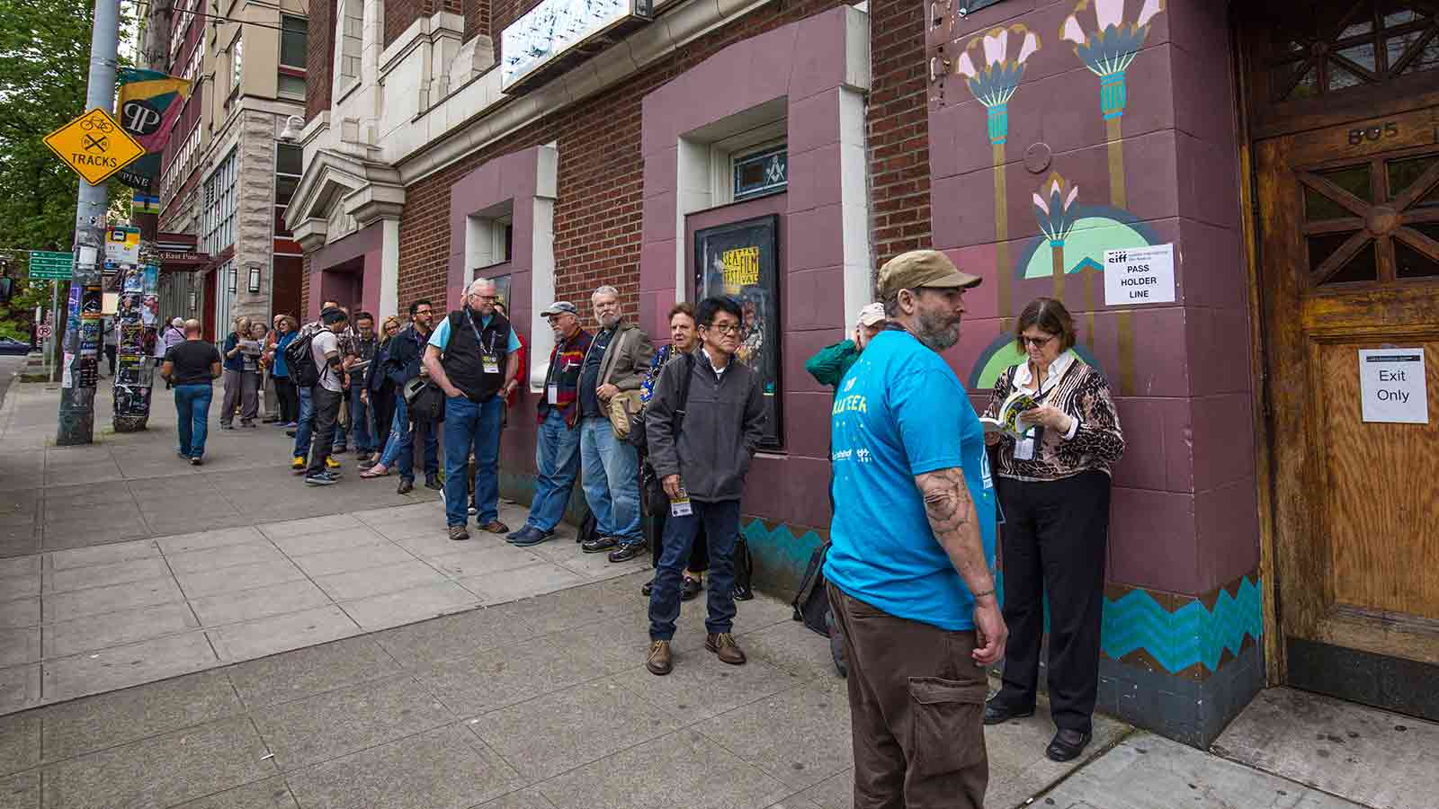 Waiting in line at the SIFF Cinema Egyptian