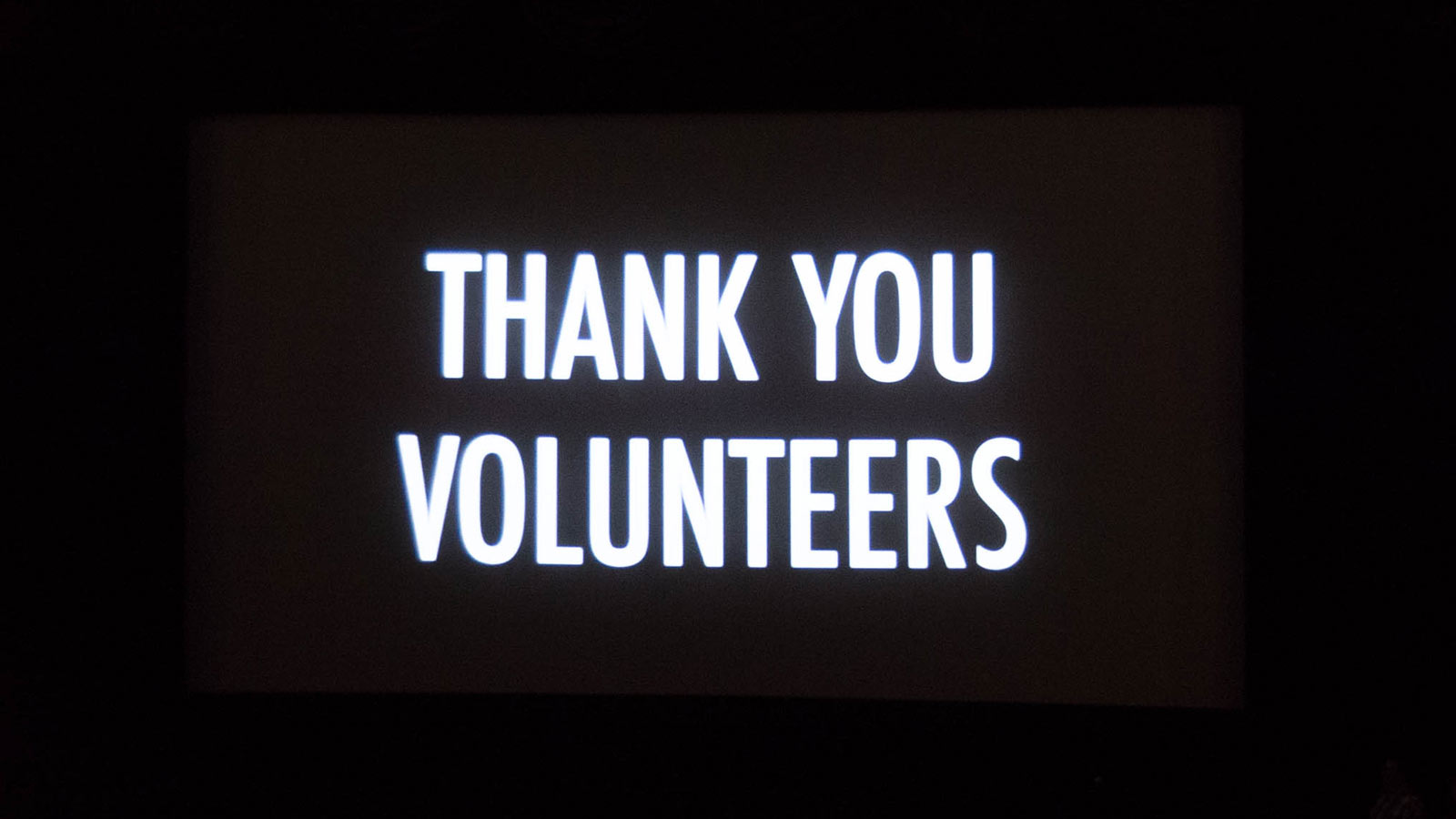 Thank You Volunteers