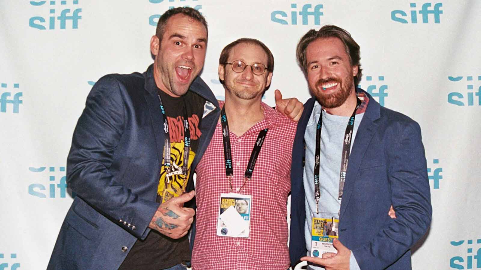 Left to right: Mark Dennis (Director), Dan Doody (SIFF Programmer), Ben Foster (Director)