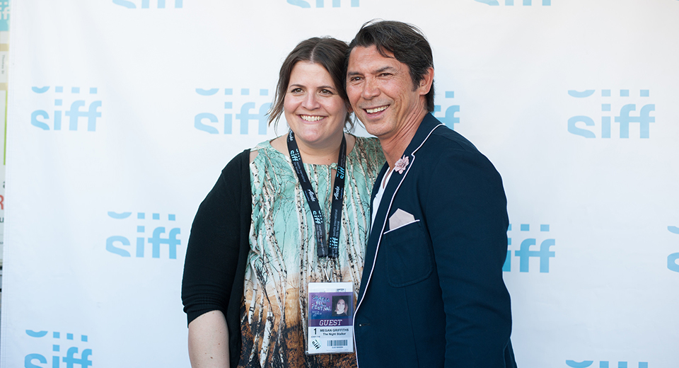 Megan Griffiths and Lou Diamond Phillips